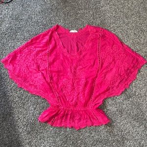 Women’s embroidered eyelet top